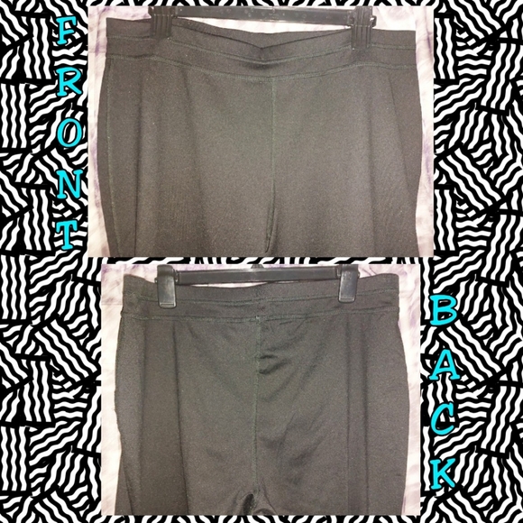Style&Co Sport brand Black Flare Leg Pull-On Soft Knit Pants Sz Large - Picture 3 of 6